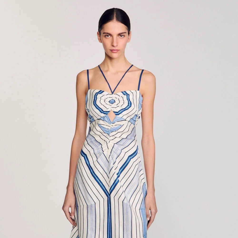 NWT Sandro Spiral Motif Dress w/ broken zipper - Picture 4 of 12
